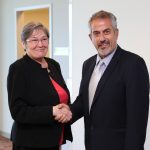 Clare Short meets Mr Solomon Ioannou EU Programme Officer