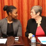 Clare Short with eitis country officer Ms Gisela Granado