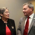 Clare Short with Mr Ross Tysoe the Australian High Commissioner