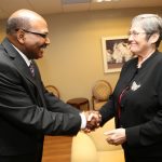 Clare Short with speaker of the house Mr Wade Mark