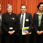 Clare Short with representatives from Staatsolie Suriname Mr Rudolf Elias and Marny Daal Vogelland