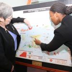 Clare and Gisela at the Ministry of Energy and Energy Affairs