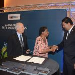 Hazel Brown signs the MOU