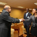 Ms Gisela Granado meets the speaker of the house Mr Wade Mark